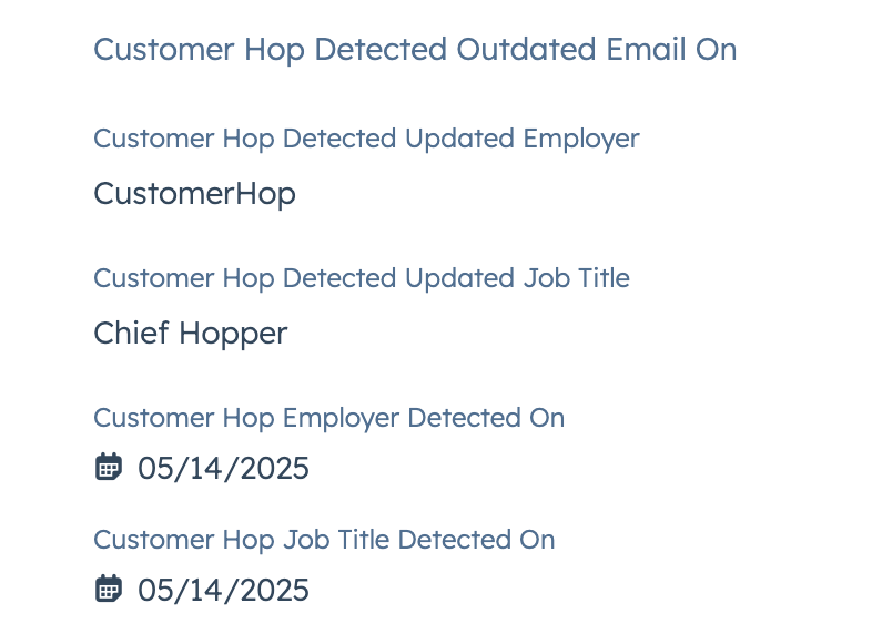Customer Hop Detected Outdated Email ON
